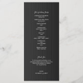 Programme de mariage gothique noir et gris avec vœ (Dos)