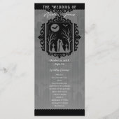 Programme de mariage gothique noir et gris avec vœ (Devant)