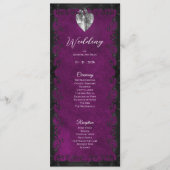 Programme de mariage gothique violet élégant (Devant)