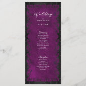 Programme de mariage gothique violet élégant (Devant)