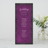 Programme de mariage gothique violet élégant (Debout devant)