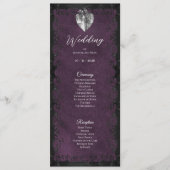 Programme de mariage gothique violet élégant (Devant)