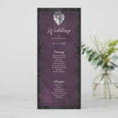 Programme de mariage gothique violet élégant (Debout devant)