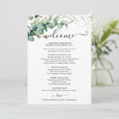 Programme de mariage Greenery - Bienvenue au maria (Debout devant)