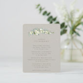 Programme de mariage Greige Snowberry + Eucalyptus (Debout devant)