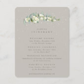 Programme de mariage Greige Snowberry + Eucalyptus (Devant)