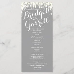 Programme de mariage Grey Twinkle Lights