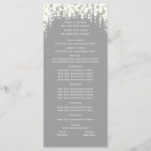 Programme de mariage Grey Twinkle Lights (Dos)