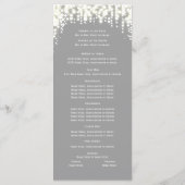 Programme de mariage Grey Twinkle Lights (Dos)