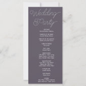 Programme de mariage Gris Fumée aux Étoiles Argent (Dos)