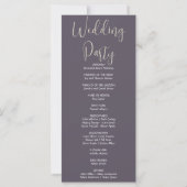 Programme de mariage Gris Fumée Croissant de Lune (Dos)