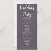 Programme de mariage gris graphite et pleine lune (Dos)