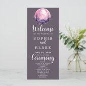 Programme de mariage gris graphite et pleine lune (Debout devant)