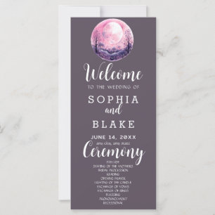 Programme de mariage gris graphite et pleine lune 