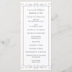 Programme de mariage Gris Gris Grilles