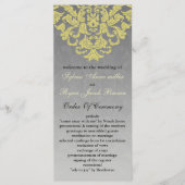 Programme de mariage "gris jaune" (Devant)