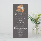 Programme de mariage gris loup automne Country Pum (Debout devant)