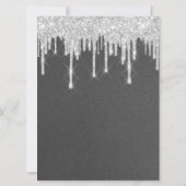 Programme de mariage gris paillettes argentées (Dos)