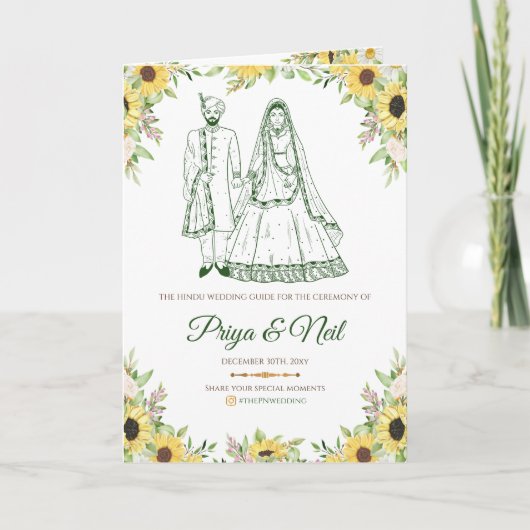 Programme de mariage Gujarati comme guide de maria (Devant)