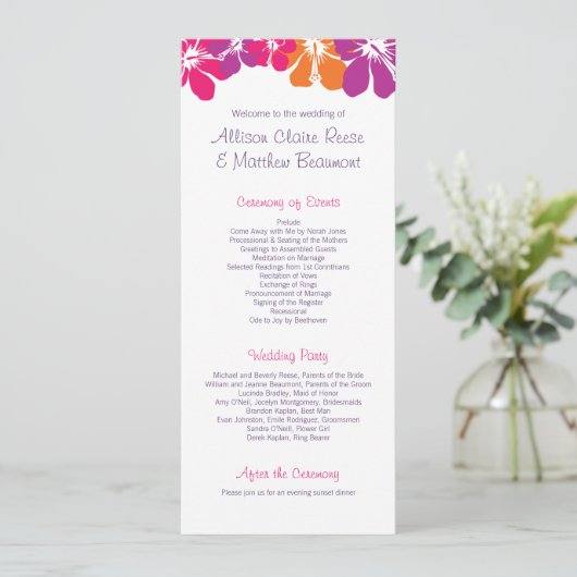Programme de mariage hawaïen (Debout devant)
