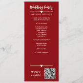 Programme de mariage Heartfeel Blooms (Dos)