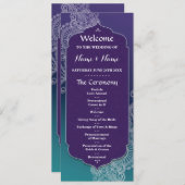 Programme de mariage Henna Style Jewel Arabian Nig (Devant / Derrière)