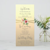 Programme de mariage hibiscus moderne (Debout devant)