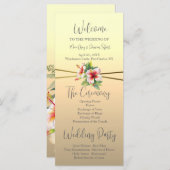 Programme de mariage hibiscus moderne (Devant / Derrière)