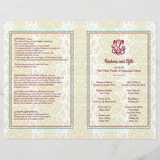 Programme de mariage hindou Circulaire