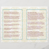 Programme de mariage hindou Circulaire (Dos)