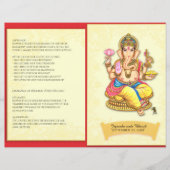 Programme de mariage hindou indien Ganesha (Devant)