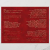 Programme de mariage hindou Peacock rouge et or (Dos)