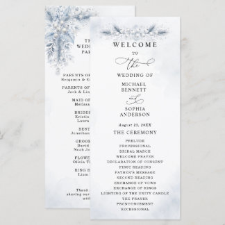 Programme de mariage hivernal aux baies blanches g