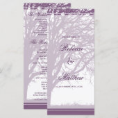 Programme de mariage hivernal de chêne pourpre (Devant / Derrière)