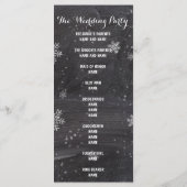 Programme de mariage hivernal de snowflacon (Dos)