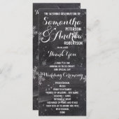 Programme de mariage hivernal de snowflacon (Devant / Derrière)