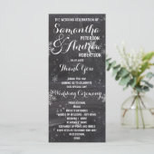 Programme de mariage hivernal de snowflacon (Debout devant)