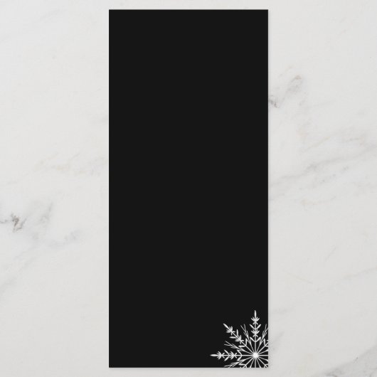 Programme de mariage hivernal des flocons de neige (Dos)