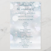 Programme de mariage hivernal des premiers flocons (Devant)