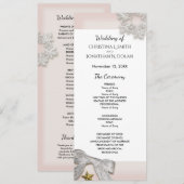 Programme de mariage hivernal Flocons de neige élé (Devant / Derrière)