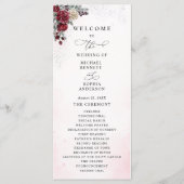 Programme de mariage hivernal Frozen Roses (Devant)