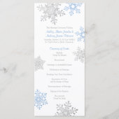 Programme de mariage hivernal Lapis Blue Silver (Devant)