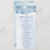 Programme de mariage hivernal neige bleu glace (Devant / Derrière)