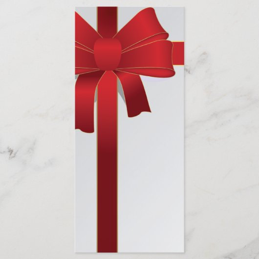 Programme de mariage hivernal Red Bows (Devant)