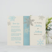 Programme de mariage hivernal Silver Blue Ivory Sn (Debout devant)