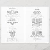 Programme de mariage Hydrangea plié sur la Lune Bl (Dos)