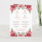 Programme de mariage indien et cérémonial de maria (Dos)