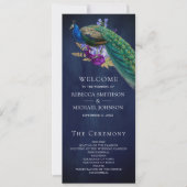 Programme de mariage indien floral bleu violet ave (Devant)