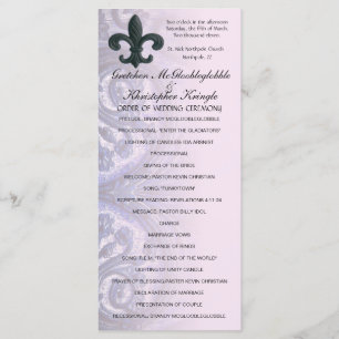 programme de MARIAGE indigo/rose "fer fleur de lis