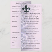 programme de MARIAGE indigo/rose "fer fleur de lis (Devant / Derrière)
